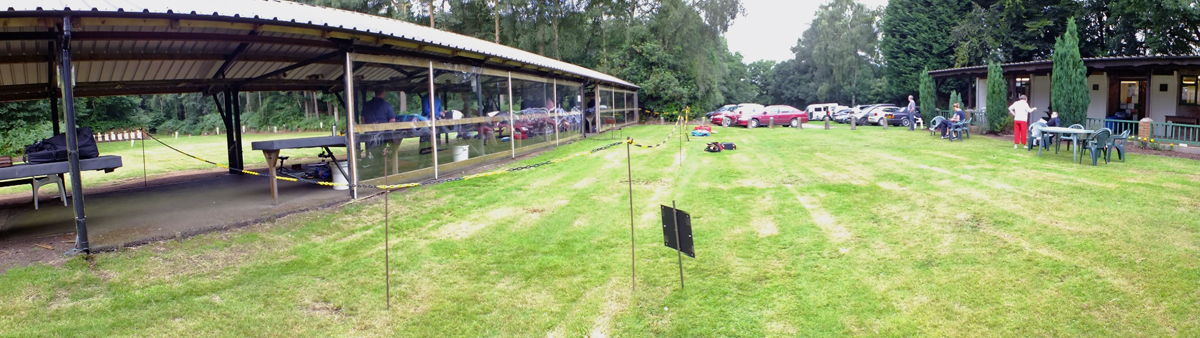 Photograph gives a panoramic view of The Chipperfield Ranges, as the shooters set-up before the start of the first detail.