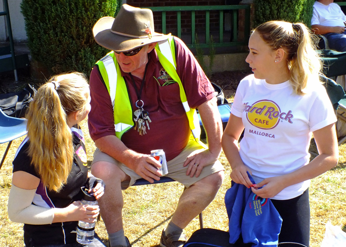 Photograph shows two junior members of the West Midlands Regional Target Shooting Squad (pictured left and right), receiving some coaching advice from the WMRTSS Junior Development Coach, Jim Quinlan (pictured centre).