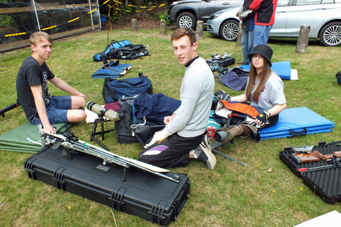 Photograph shows a group of 'Young Guns' preparing for their detail - their future shooting careers look to be right on target.