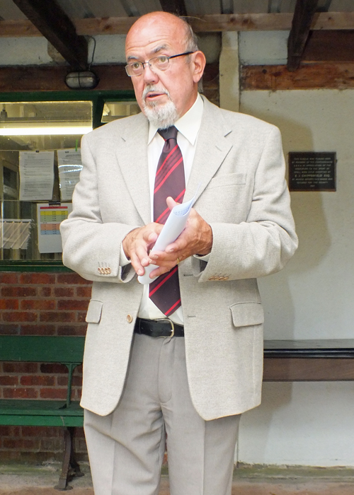 Photograph shows SSRA Chairman - Richard Tilstone - giving his closing speech and thanking everyone for making the event a success.