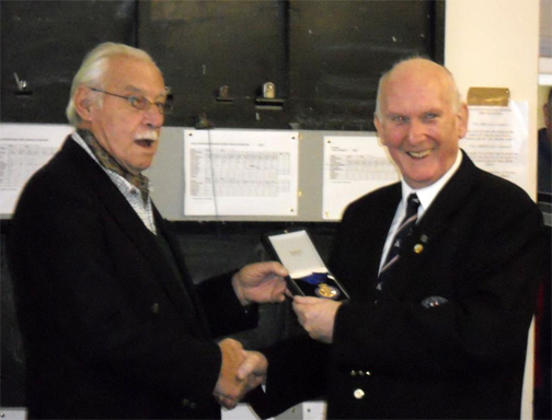 The photograph above is of the presentation at the Rugeley Rifle Club. 